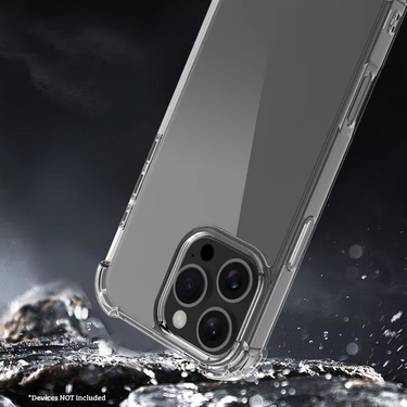 iPhone 16 Pro Max Hybrid Acrylic + TPU Clear Shockproof Case Cover: Total Drop-Proof Protection Made From Non-Toxic Polymers
